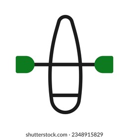 Canoe icon duotone green black colour sport illustration vector element and symbol perfect.
