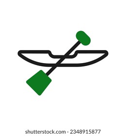 Canoe icon duotone green black colour sport illustration vector element and symbol perfect.