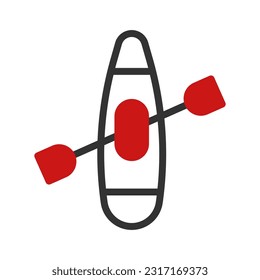 Canoe icon duotone red black colour sport illustration vector element and symbol perfect.