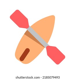 Canoe Icon with Flat Style