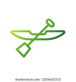 Canoe icon gradient green colour sport illustration vector element and symbol perfect.