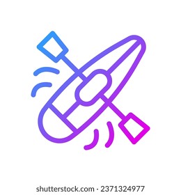 Canoe icon Gradient purple sport illustration vector element and symbol perfect.