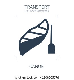 canoe icon. high quality filled canoe icon on white background. from transport collection flat trendy vector canoe symbol. use for web and mobile