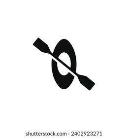 Canoe icon isolated on white background