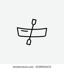 Canoe icon isolated on the white background.