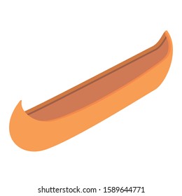 Canoe icon. Isometric illustration of canoe vector icon for web