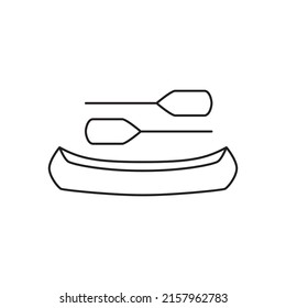 Canoe icon line style icon, style isolated on white background
