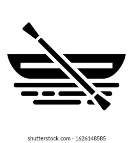 canoe icon or logo isolated sign symbol vector illustration - high quality black style vector icons
