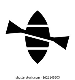 canoe icon or logo isolated sign symbol vector illustration - high quality black style vector icons
