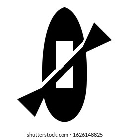 canoe icon or logo isolated sign symbol vector illustration - high quality black style vector icons
