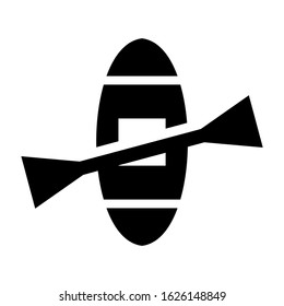 canoe icon or logo isolated sign symbol vector illustration - high quality black style vector icons
