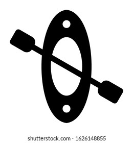 canoe icon or logo isolated sign symbol vector illustration - high quality black style vector icons
