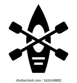 canoe icon or logo isolated sign symbol vector illustration - high quality black style vector icons
