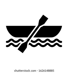 canoe icon or logo isolated sign symbol vector illustration - high quality black style vector icons
