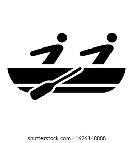 canoe icon or logo isolated sign symbol vector illustration - high quality black style vector icons
