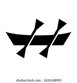 canoe icon or logo isolated sign symbol vector illustration - high quality black style vector icons
