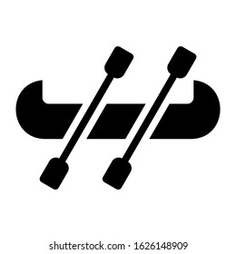 canoe icon or logo isolated sign symbol vector illustration - high quality black style vector icons
