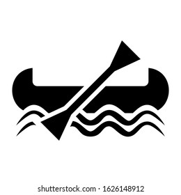 canoe icon or logo isolated sign symbol vector illustration - high quality black style vector icons
