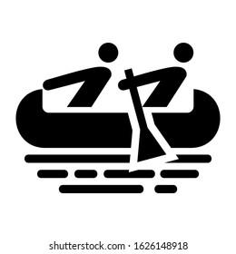 canoe icon or logo isolated sign symbol vector illustration - high quality black style vector icons
