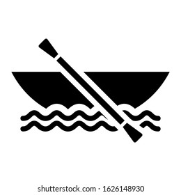 canoe icon or logo isolated sign symbol vector illustration - high quality black style vector icons
