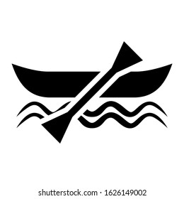 canoe icon or logo isolated sign symbol vector illustration - high quality black style vector icons

