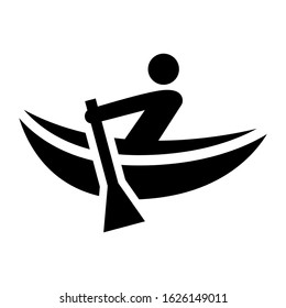 canoe icon or logo isolated sign symbol vector illustration - high quality black style vector icons
