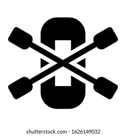 canoe icon or logo isolated sign symbol vector illustration - high quality black style vector icons
