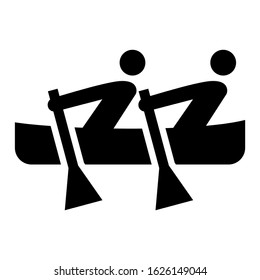 canoe icon or logo isolated sign symbol vector illustration - high quality black style vector icons
