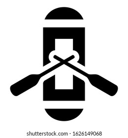 canoe icon or logo isolated sign symbol vector illustration - high quality black style vector icons
