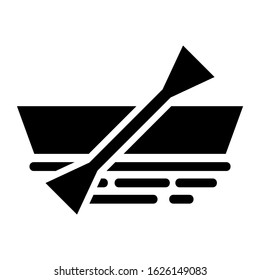 canoe icon or logo isolated sign symbol vector illustration - high quality black style vector icons
