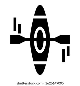 canoe icon or logo isolated sign symbol vector illustration - high quality black style vector icons
