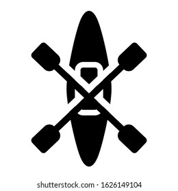 canoe icon or logo isolated sign symbol vector illustration - high quality black style vector icons
