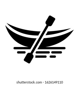 canoe icon or logo isolated sign symbol vector illustration - high quality black style vector icons
