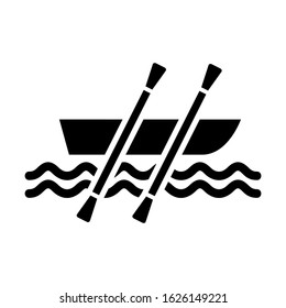 canoe icon or logo isolated sign symbol vector illustration - high quality black style vector icons
