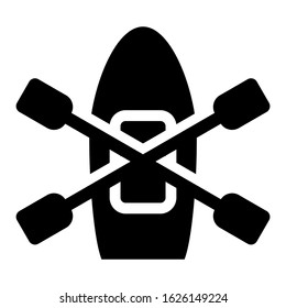 canoe icon or logo isolated sign symbol vector illustration - high quality black style vector icons
