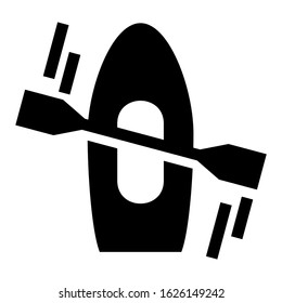 canoe icon or logo isolated sign symbol vector illustration - high quality black style vector icons
