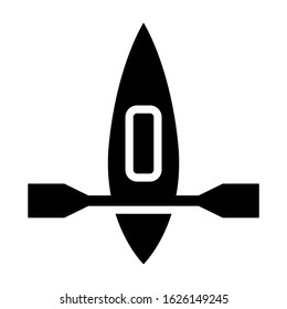 canoe icon or logo isolated sign symbol vector illustration - high quality black style vector icons
