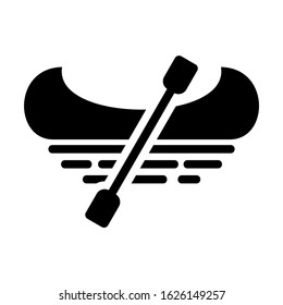 canoe icon or logo isolated sign symbol vector illustration - high quality black style vector icons
