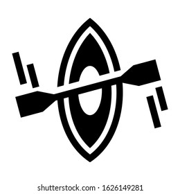 canoe icon or logo isolated sign symbol vector illustration - high quality black style vector icons
