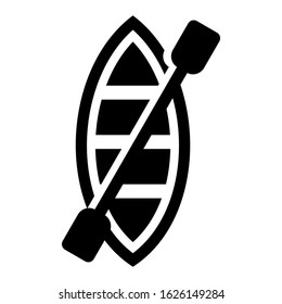 canoe icon or logo isolated sign symbol vector illustration - high quality black style vector icons
