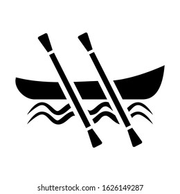 canoe icon or logo isolated sign symbol vector illustration - high quality black style vector icons
