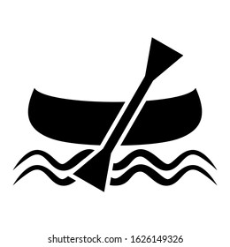 canoe icon or logo isolated sign symbol vector illustration - high quality black style vector icons
