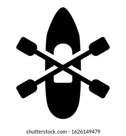 canoe icon or logo isolated sign symbol vector illustration - high quality black style vector icons
