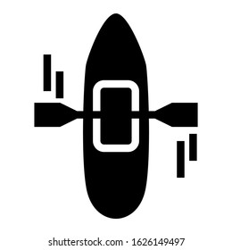 canoe icon or logo isolated sign symbol vector illustration - high quality black style vector icons
