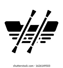 canoe icon or logo isolated sign symbol vector illustration - high quality black style vector icons
