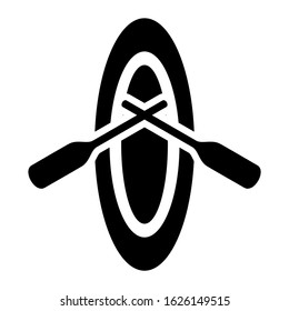 canoe icon or logo isolated sign symbol vector illustration - high quality black style vector icons
