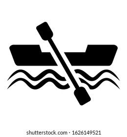 canoe icon or logo isolated sign symbol vector illustration - high quality black style vector icons
