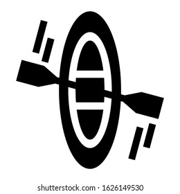 canoe icon or logo isolated sign symbol vector illustration - high quality black style vector icons
