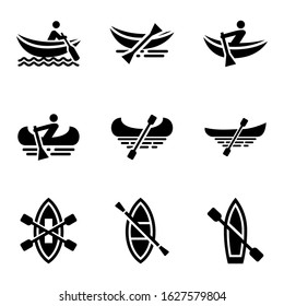 canoe icon or logo isolated sign symbol vector illustration - Collection of high quality black style vector icons
