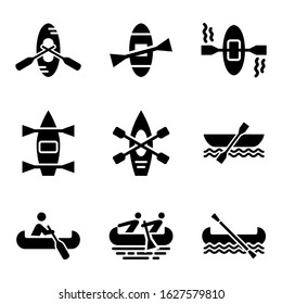 canoe icon or logo isolated sign symbol vector illustration - Collection of high quality black style vector icons
